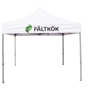 Popup-tält 3×3 m med rökrörsgenomföring
